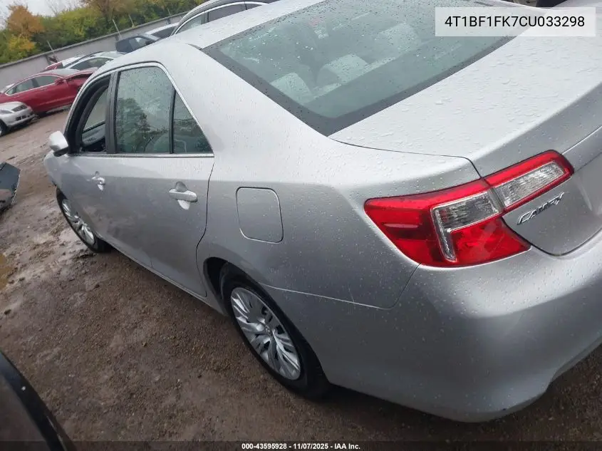 4T1BF1FK7CU033298 2012 Toyota Camry Le