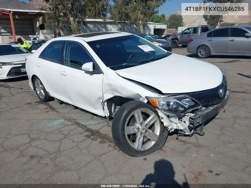 4T1BF1FKXCU546285 2012 Toyota Camry Se
