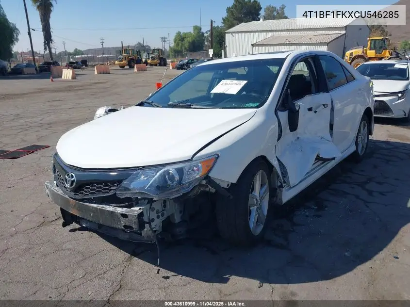 4T1BF1FKXCU546285 2012 Toyota Camry Se
