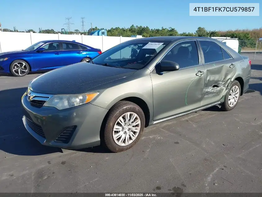 4T1BF1FK7CU579857 2012 Toyota Camry Le