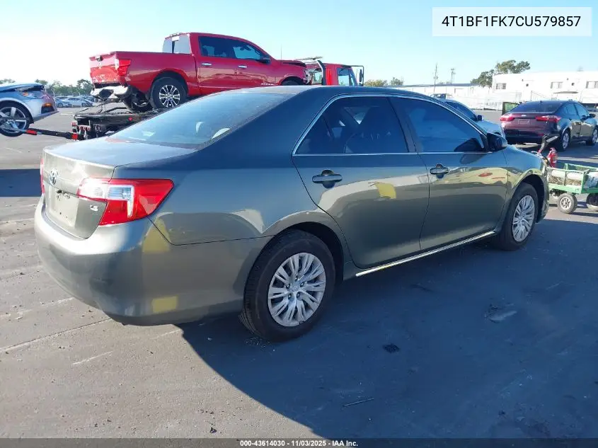 4T1BF1FK7CU579857 2012 Toyota Camry Le