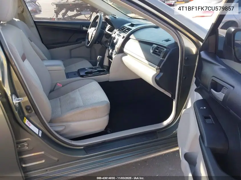 4T1BF1FK7CU579857 2012 Toyota Camry Le
