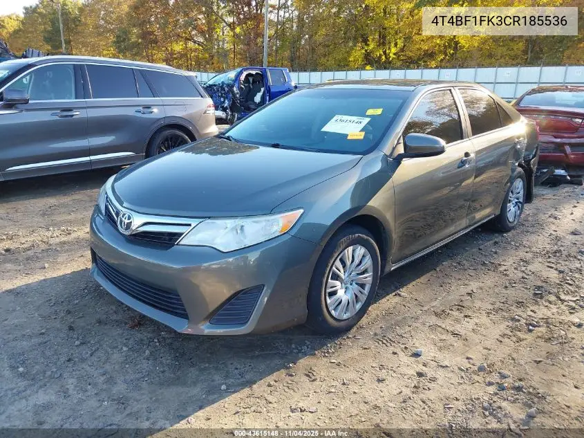 4T4BF1FK3CR185536 2012 Toyota Camry Le