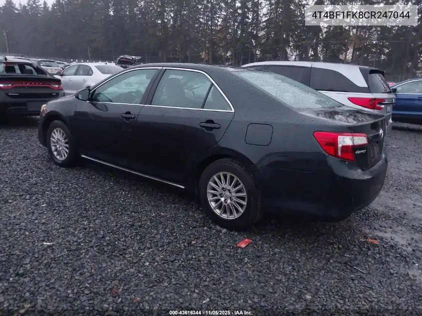 4T4BF1FK8CR247044 2012 Toyota Camry Le