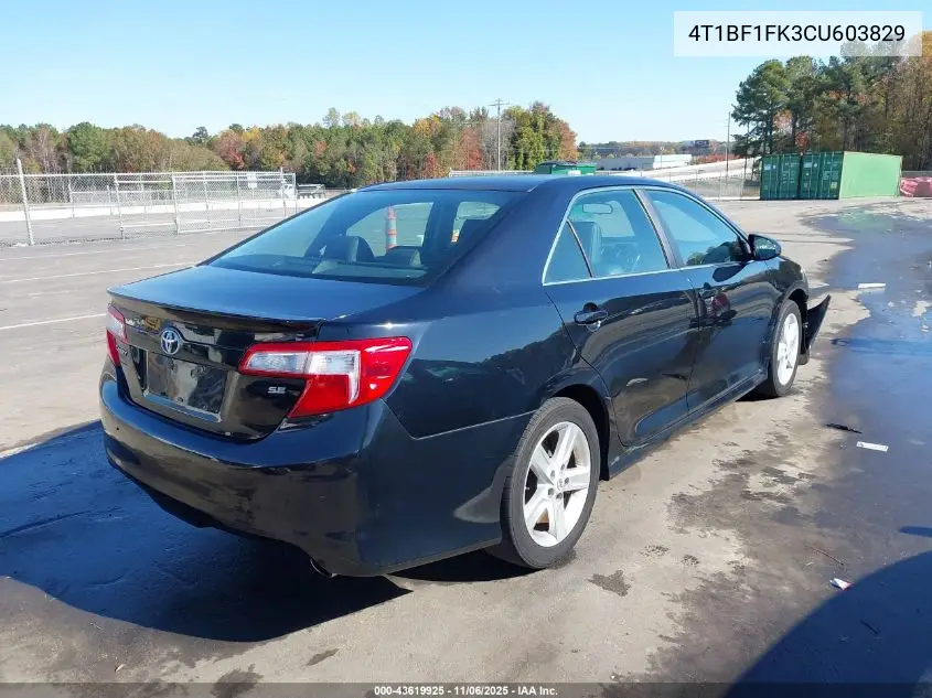 4T1BF1FK3CU603829 2012 Toyota Camry Se