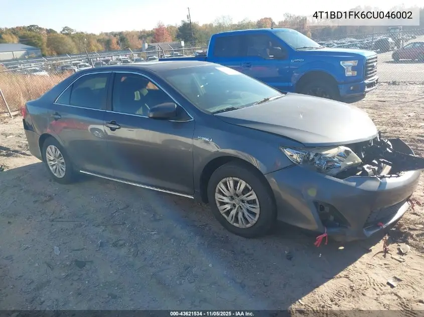 4T1BD1FK6CU046002 2012 Toyota Camry Hybrid Le