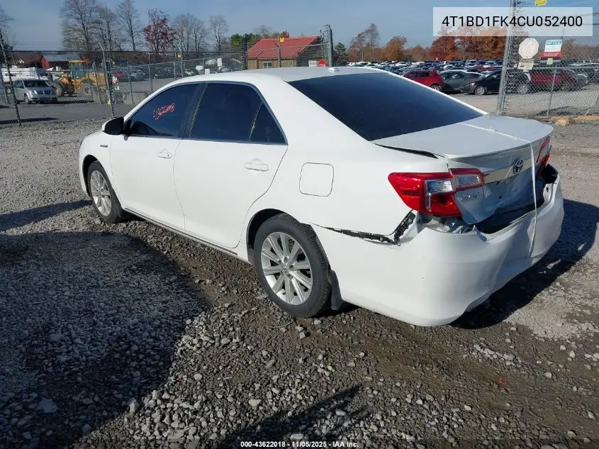 4T1BD1FK4CU052400 2012 Toyota Camry Hybrid Xle