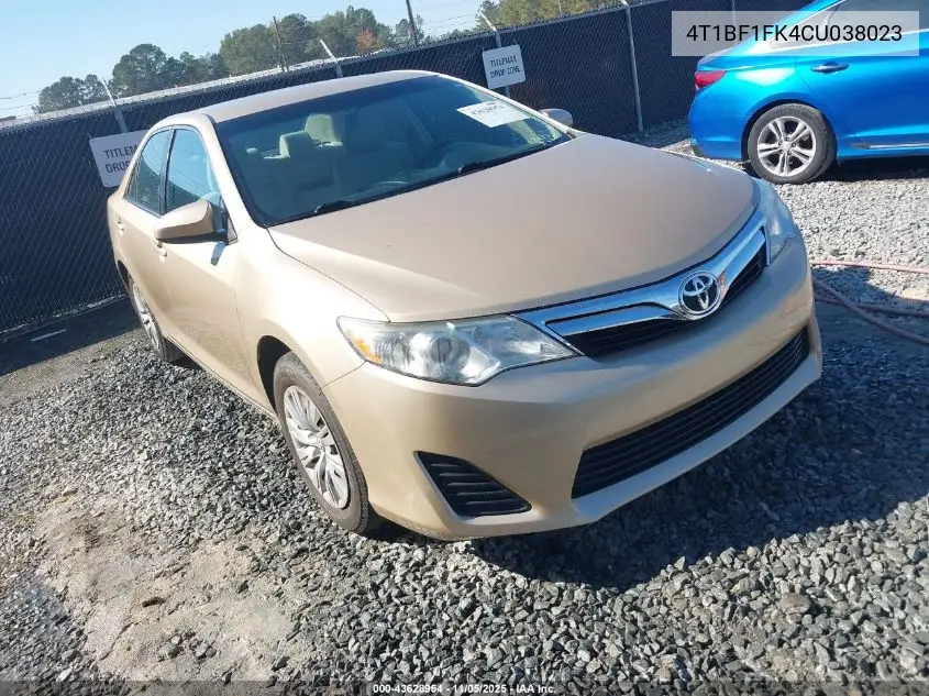 4T1BF1FK4CU038023 2012 Toyota Camry Le