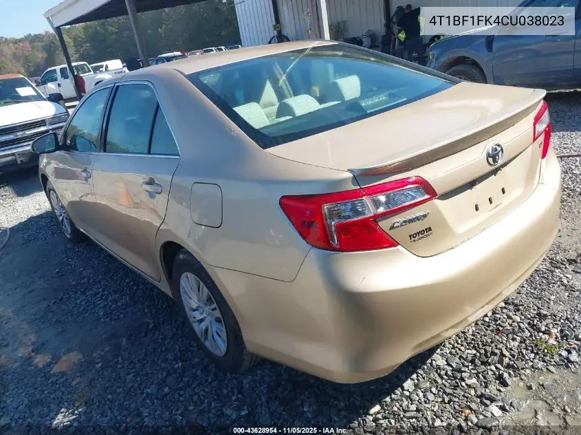 4T1BF1FK4CU038023 2012 Toyota Camry Le