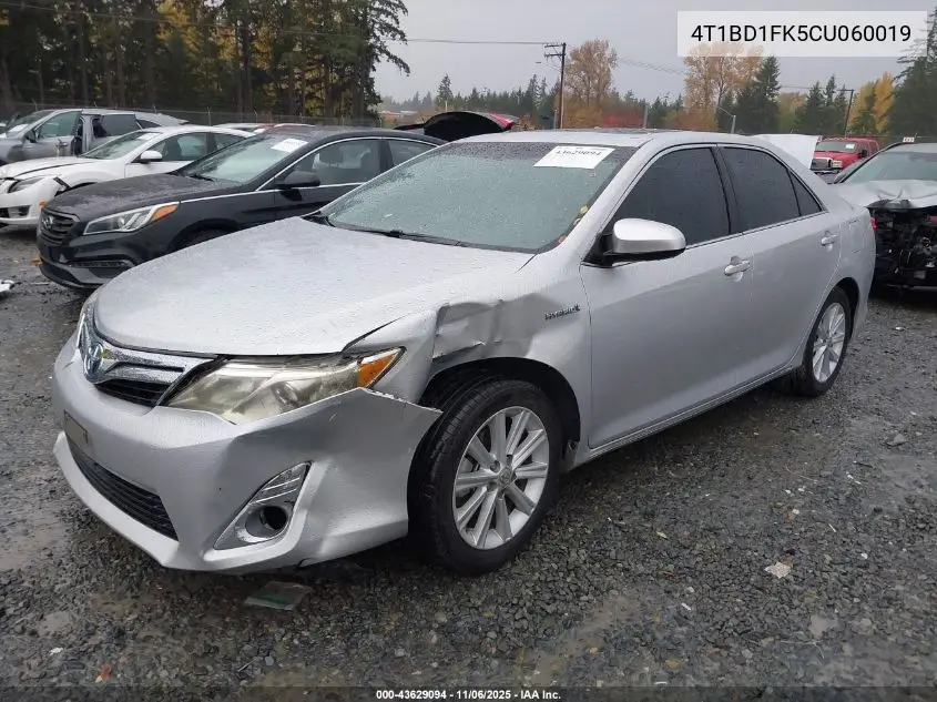 4T1BD1FK5CU060019 2012 Toyota Camry Hybrid Xle