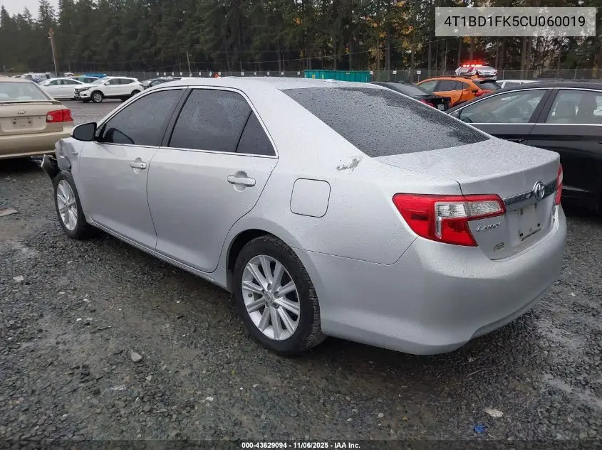 4T1BD1FK5CU060019 2012 Toyota Camry Hybrid Xle
