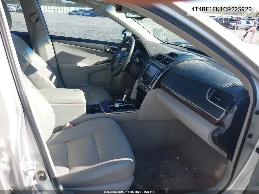 4T4BF1FK1CR225922 2012 Toyota Camry Xle