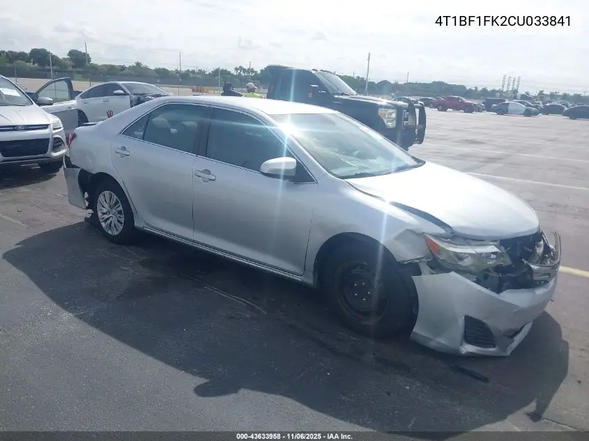 4T1BF1FK2CU033841 2012 Toyota Camry Le