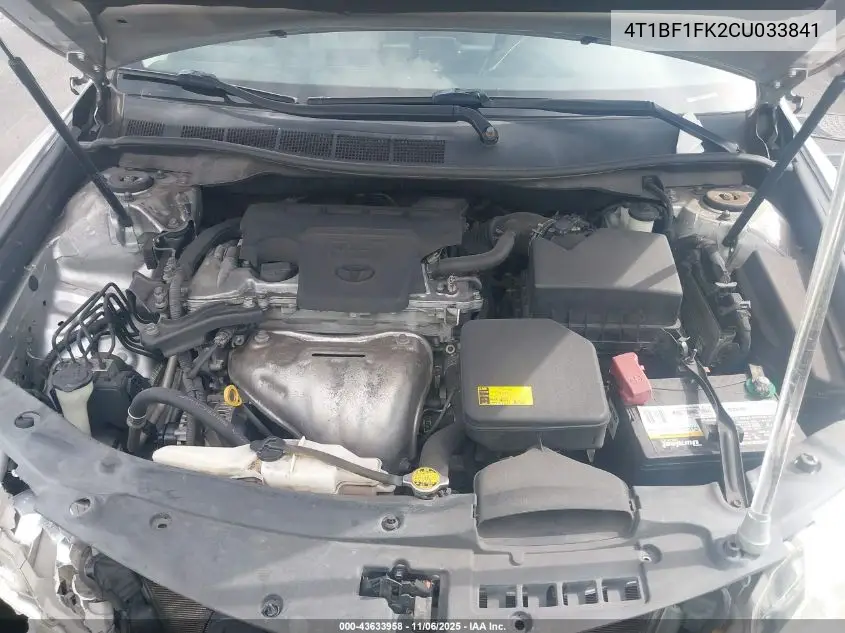 4T1BF1FK2CU033841 2012 Toyota Camry Le