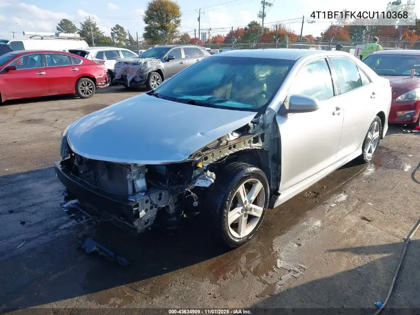 4T1BF1FK4CU110368 2012 Toyota Camry Se