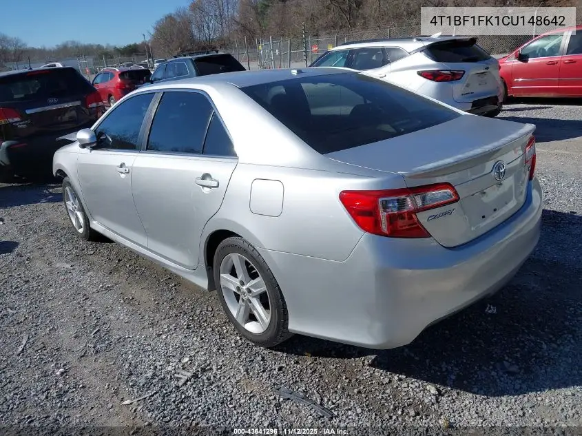 4T1BF1FK1CU148642 2012 Toyota Camry Se