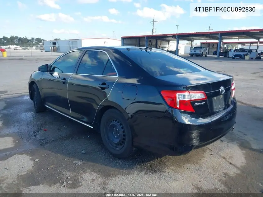 4T1BF1FK6CU092830 2012 Toyota Camry Le