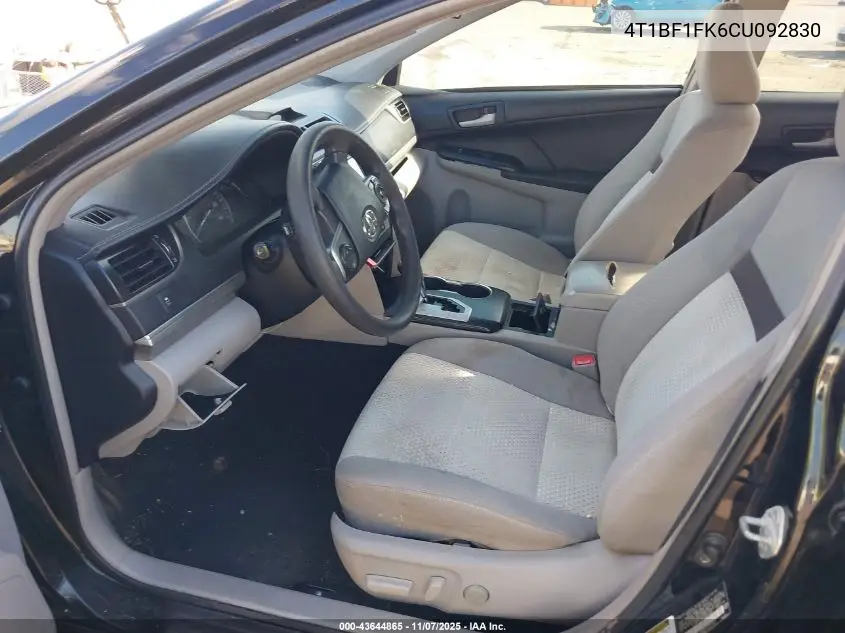 4T1BF1FK6CU092830 2012 Toyota Camry Le