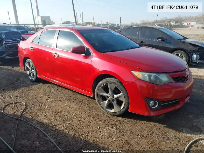 4T1BF1FK4CU611079 2012 Toyota Camry Se Limited Edition