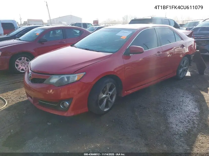 4T1BF1FK4CU611079 2012 Toyota Camry Se Limited Edition