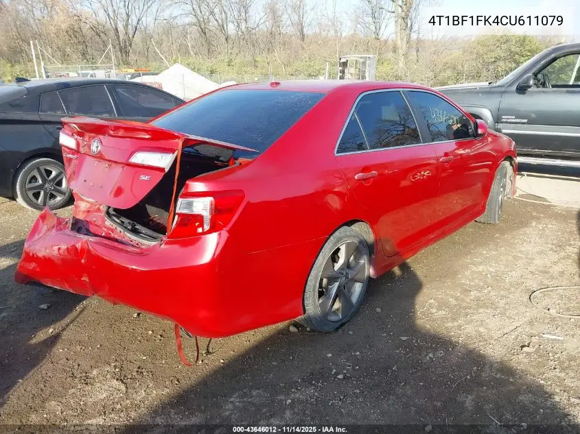 4T1BF1FK4CU611079 2012 Toyota Camry Se Limited Edition