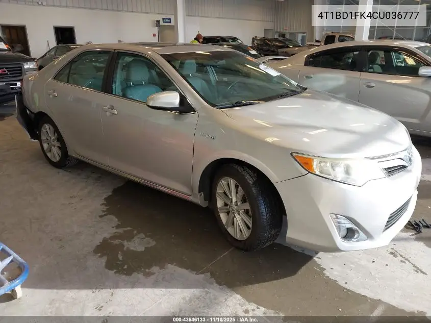 4T1BD1FK4CU036777 2012 Toyota Camry Hybrid Xle