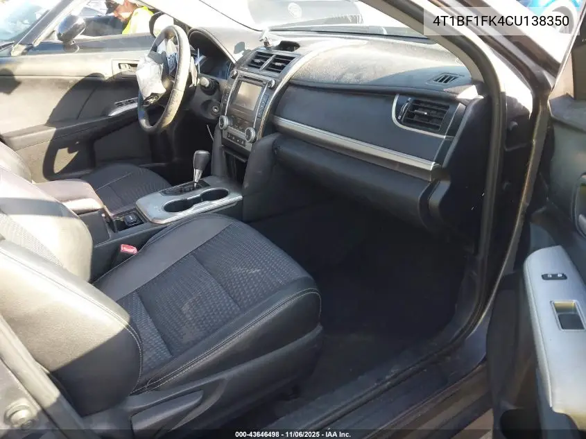 4T1BF1FK4CU138350 2012 Toyota Camry Se