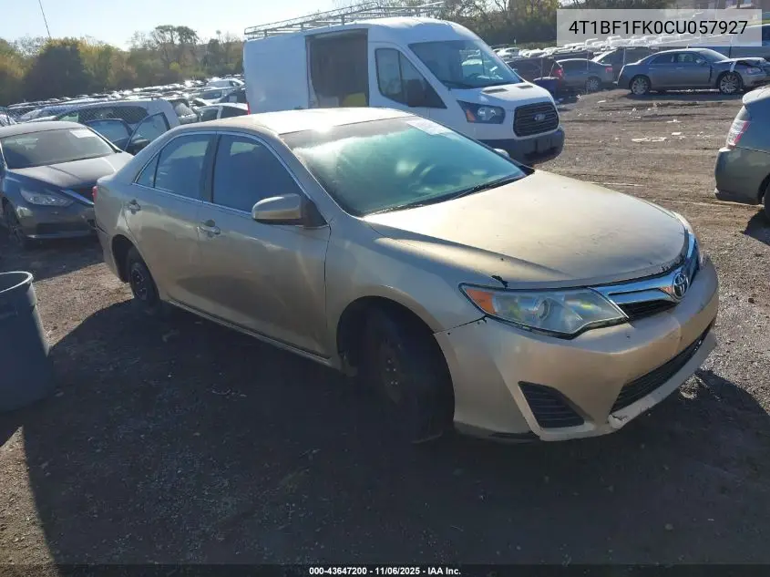 4T1BF1FK0CU057927 2012 Toyota Camry Le