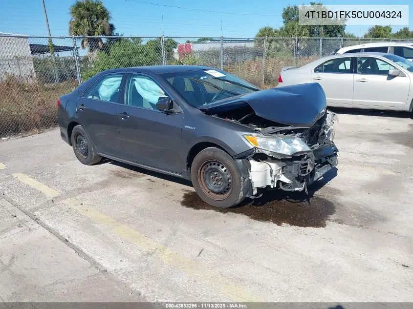 4T1BD1FK5CU004324 2012 Toyota Camry Hybrid Le