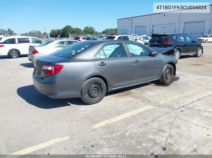 4T1BD1FK5CU004324 2012 Toyota Camry Hybrid Le