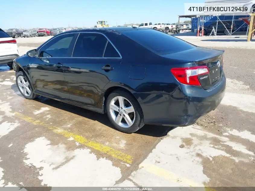 4T1BF1FK8CU129439 2012 Toyota Camry Se
