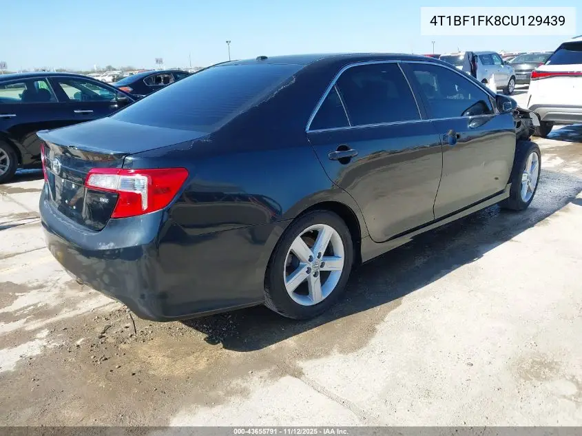 4T1BF1FK8CU129439 2012 Toyota Camry Se