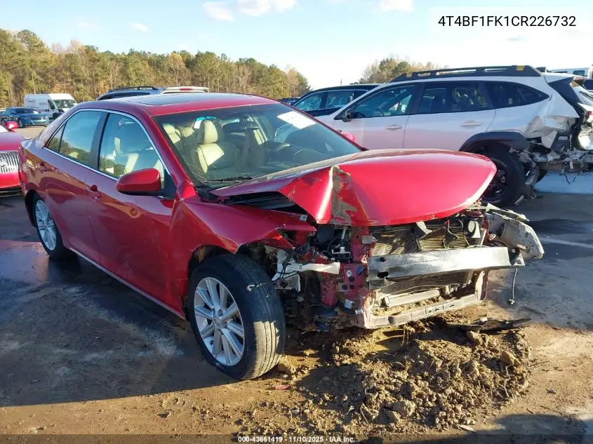 4T4BF1FK1CR226732 2012 Toyota Camry Xle