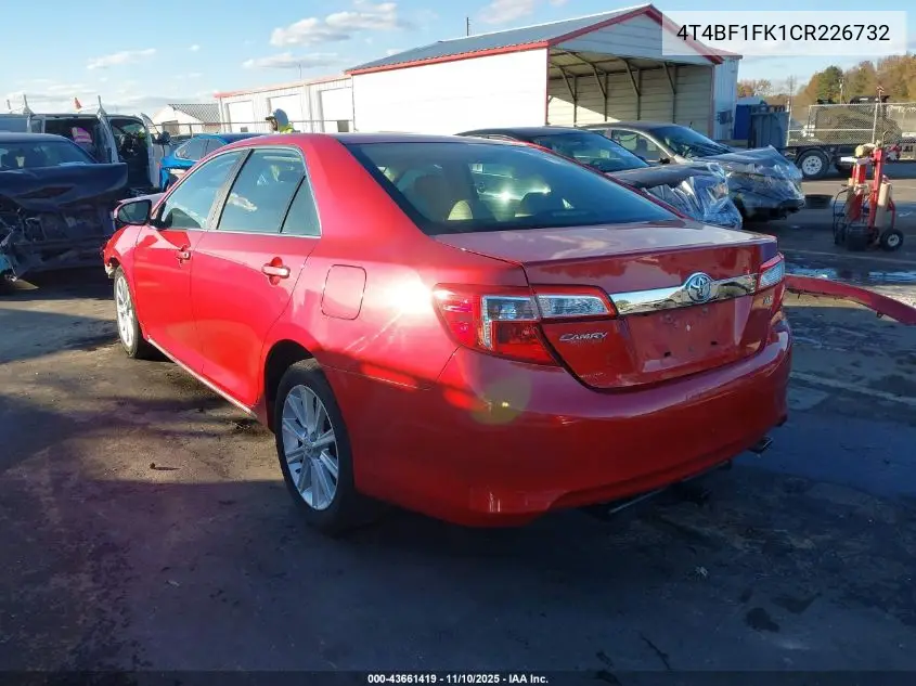 4T4BF1FK1CR226732 2012 Toyota Camry Xle