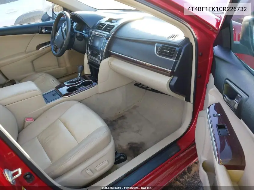 4T4BF1FK1CR226732 2012 Toyota Camry Xle