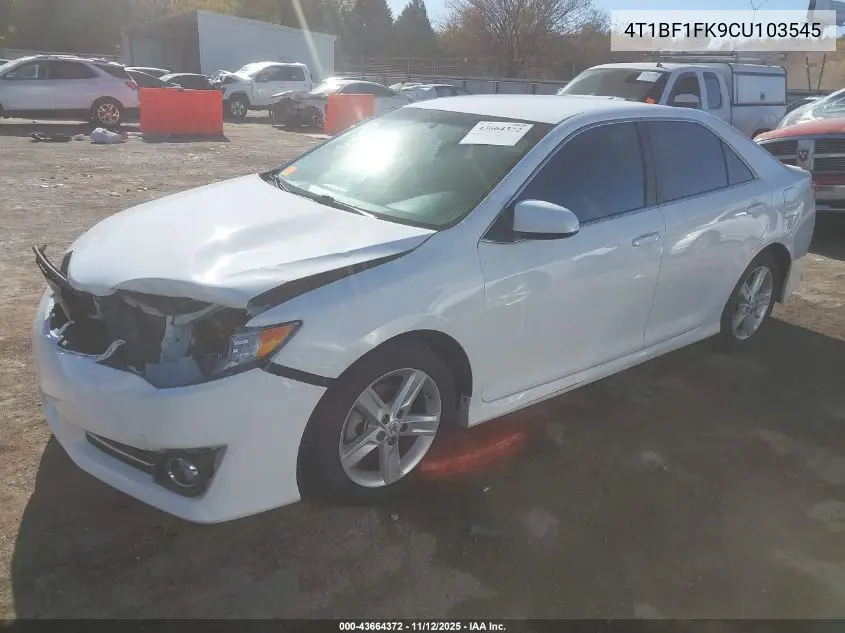 4T1BF1FK9CU103545 2012 Toyota Camry Se