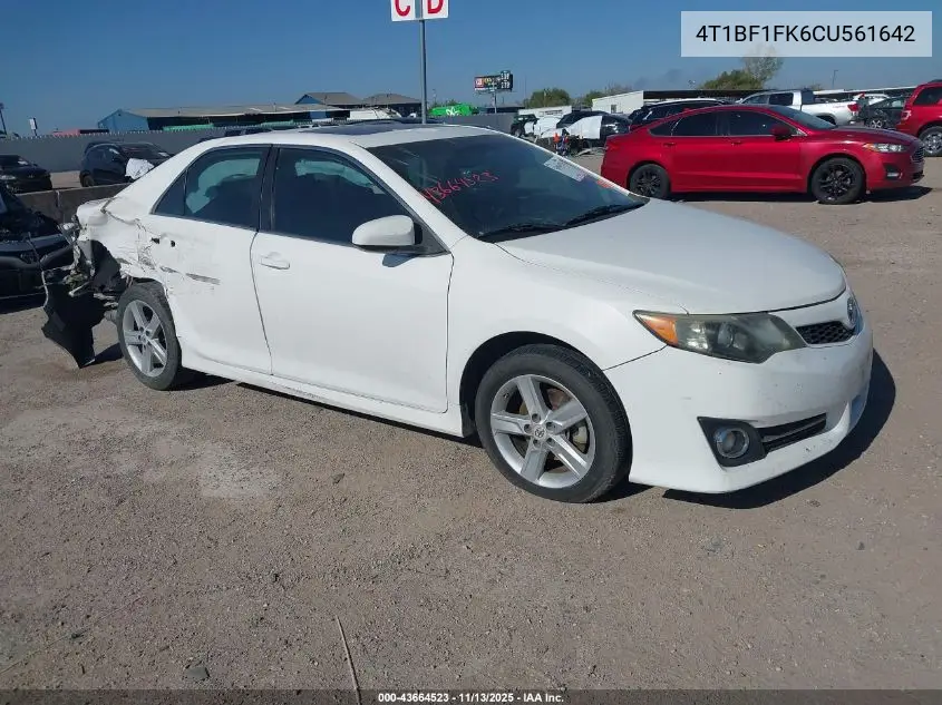 4T1BF1FK6CU561642 2012 Toyota Camry Se