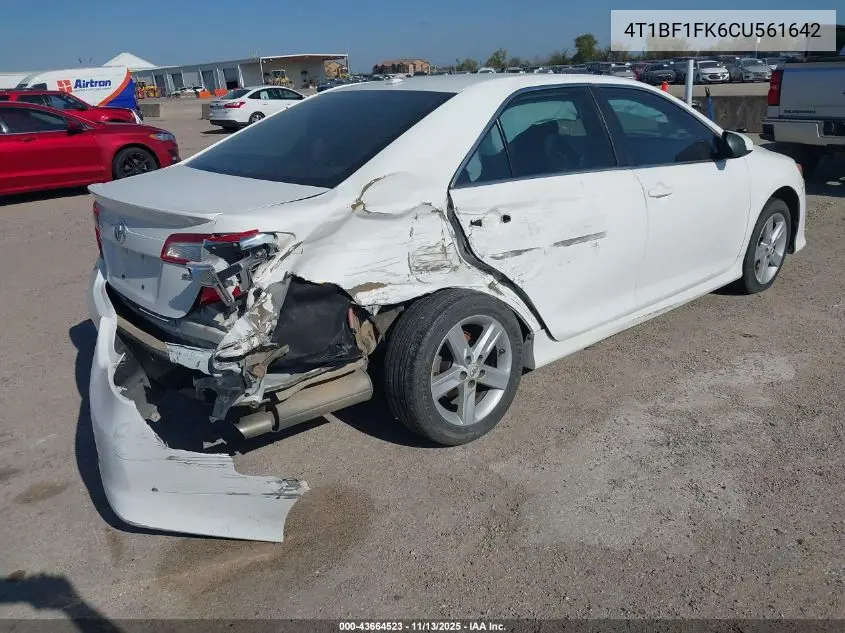 4T1BF1FK6CU561642 2012 Toyota Camry Se