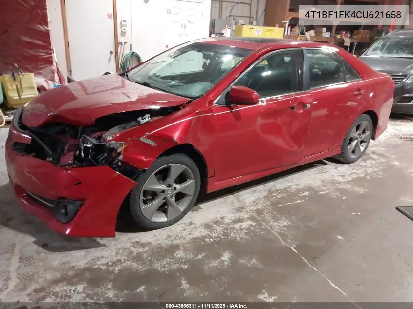 4T1BF1FK4CU621658 2012 Toyota Camry Se Limited Edition