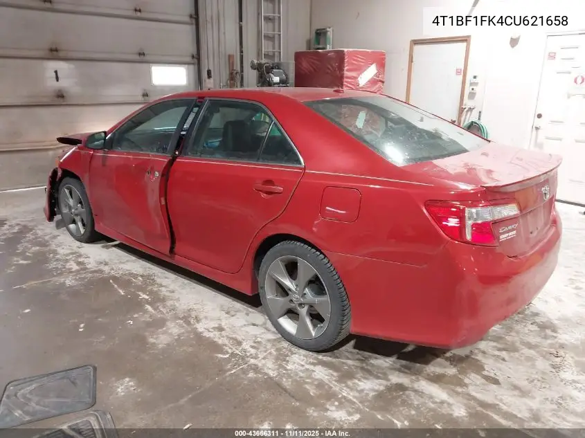 4T1BF1FK4CU621658 2012 Toyota Camry Se Limited Edition