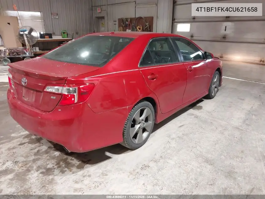 4T1BF1FK4CU621658 2012 Toyota Camry Se Limited Edition