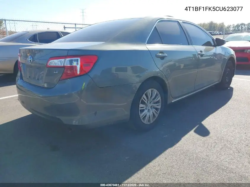 4T1BF1FK5CU623077 2012 Toyota Camry Le