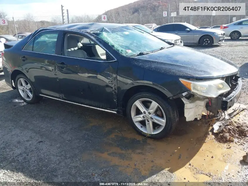 4T4BF1FK0CR206407 2012 Toyota Camry Le