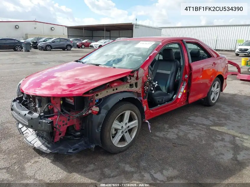 4T1BF1FK2CU534390 2012 Toyota Camry Se