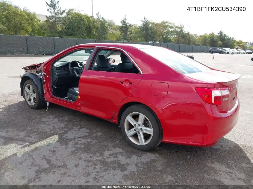 4T1BF1FK2CU534390 2012 Toyota Camry Se