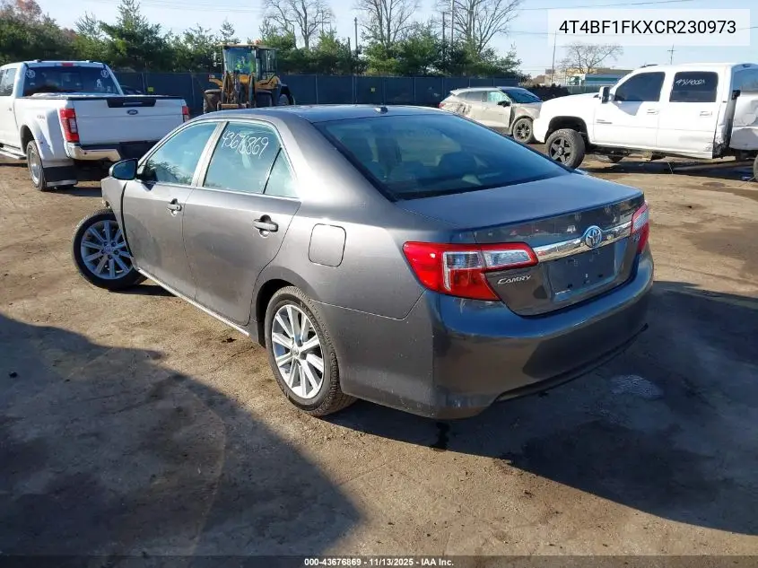 4T4BF1FKXCR230973 2012 Toyota Camry Xle