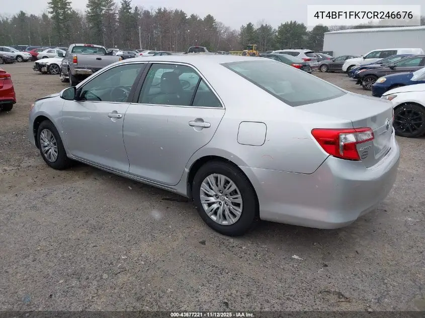 4T4BF1FK7CR246676 2012 Toyota Camry Le