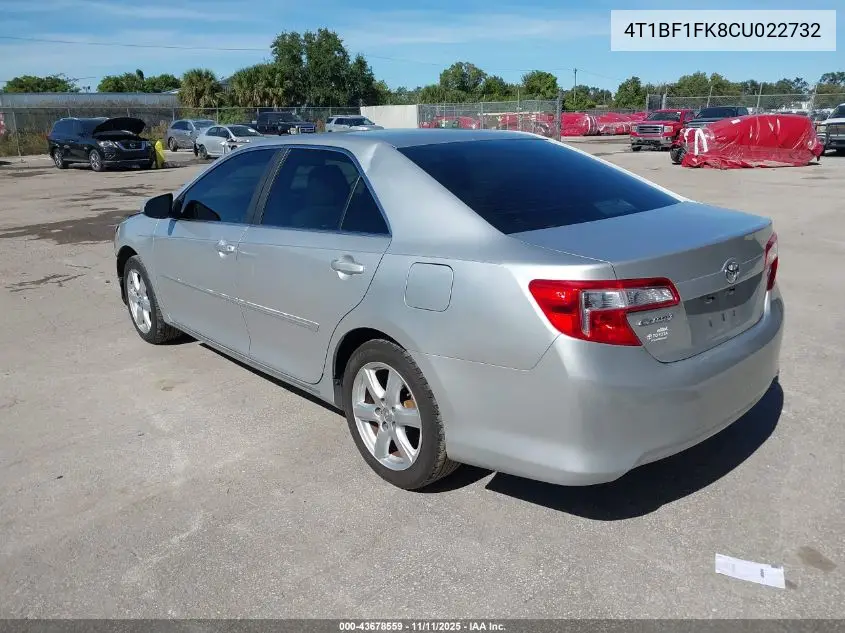 4T1BF1FK8CU022732 2012 Toyota Camry Le