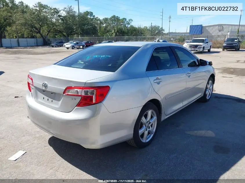 4T1BF1FK8CU022732 2012 Toyota Camry Le