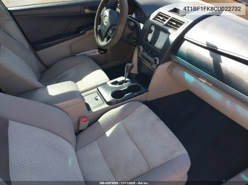 4T1BF1FK8CU022732 2012 Toyota Camry Le